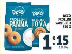 Deco Supermercati Decò Frollini vari gusti offerta