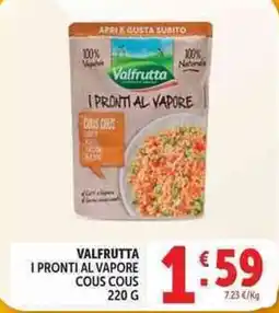Deco Supermercati Valfrutta I pronti al vapore cous cous offerta