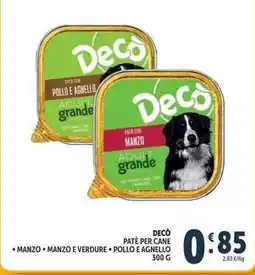 Deco Supermercati Decò paté per cane offerta