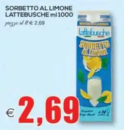 SuperOne Sorbetto al limone Lattebusche offerta