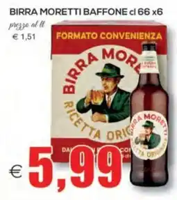 SuperOne Birra Moretti Baffone offerta
