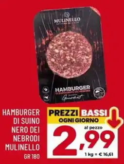 Il Centesimo Hamburger di suino nero dei Nebrodi Mulinello offerta