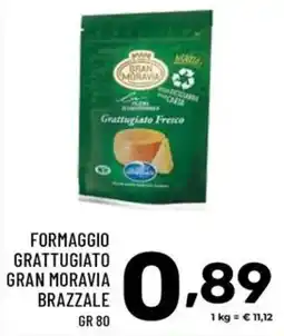Il Centesimo Formaggio grattugiato gran moravia brazzale offerta