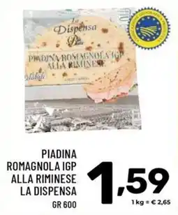 Il Centesimo Piadina Romagnola IGP alla Riminese La Dispensa offerta