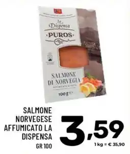 Il Centesimo Salmone norvegese affumicato la dispensa offerta