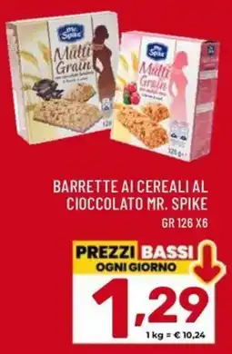 Il Centesimo Barrette ai cereali al cioccolato Mr. Spike offerta