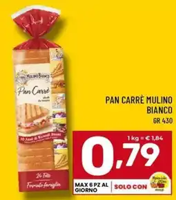 Il Centesimo Pan Carrè Mulino Bianco offerta