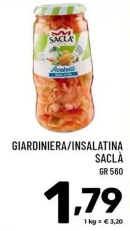 Il Centesimo Giardiniera/insalatina Sacla offerta