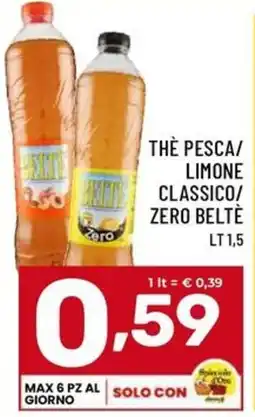 Il Centesimo Thè pesca/limone classico/zero Beltè offerta