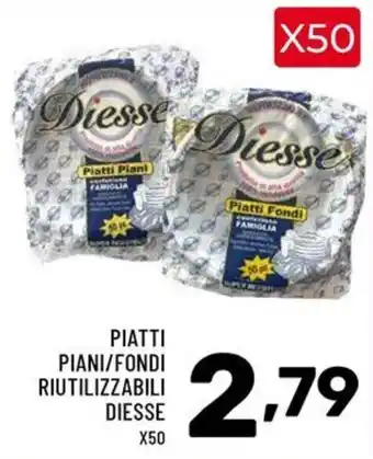 Piatti piani/fondi riutilizzabili Diesse