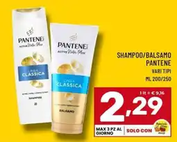 Il Centesimo Pantene shampoo/balsamo linea classica offerta