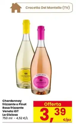 Interspar Chardonnay frizzante o Pinot Rosa frizzante Veneto IGT La Gioiosa offerta