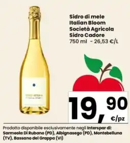 Interspar Sidro di mele Italian Bloom offerta