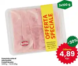 Interspar Prosciutto cotto di Alta Qualità Fratelli Beretta offerta
