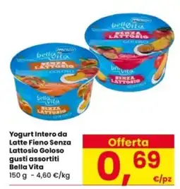 Interspar Yogurt Intero da Latte Fieno Senza Lattosio Goloso Bella Vita offerta