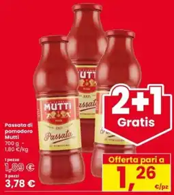 Interspar Passata di pomodoro Mutti offerta