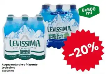 Interspar Acqua naturale o frizzante Levissima offerta