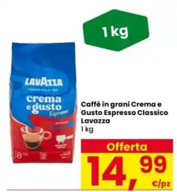 Interspar Caffè in grani Crema e Gusto Espresso Classico Lavazza offerta