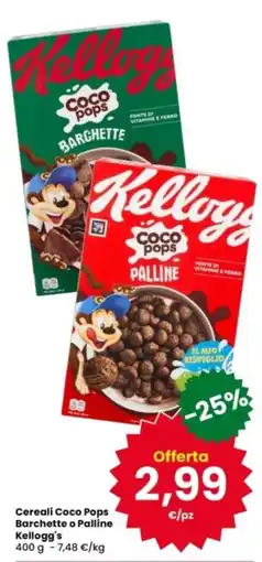 Interspar Cereali Coco Pops Barchette o Palline Kellogg's offerta