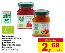 Interspar Composta o Marmellata di frutta biologica Despar Scelta Verde Bio, Logico offerta