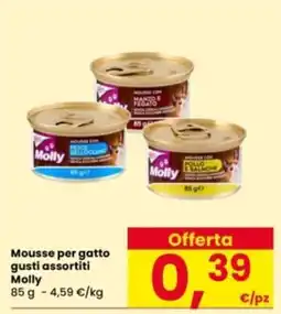 Interspar Mousse per gatto gusti assortiti Molly offerta
