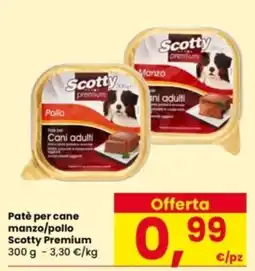 Interspar Patè per cane manzo/pollo Scotty Premium offerta