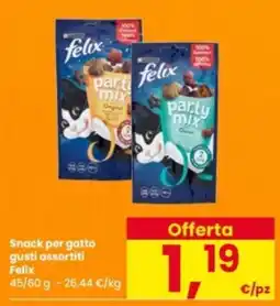 Interspar Snack per gatto Felix offerta
