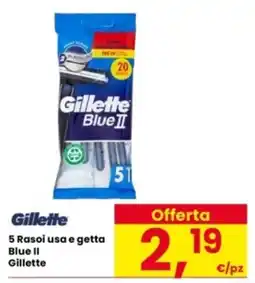 Interspar Rasoi usa e getta Blue II Gillette offerta