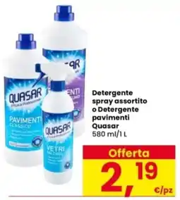 Interspar Detergente spray assortito o Detergente pavimenti Quasar offerta