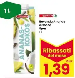 Interspar Bevanda Ananas e Cocco Spar offerta