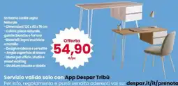Interspar Scrivania Lucille Legno Naturale offerta