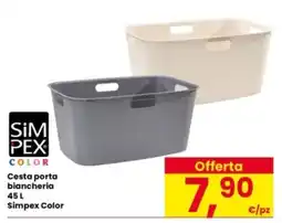 Interspar Cesta porta biancheria Simpex Color offerta