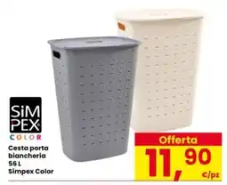 Interspar Cesta porta biancheria Simpex Color offerta