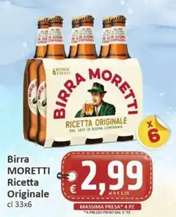 Paghi Poco Birra Moretti Ricetta Originale offerta