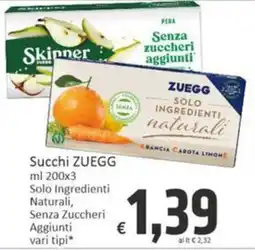 Paghi Poco Succhi ZUEGG offerta