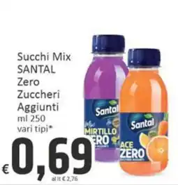 Paghi Poco Succhi Mix Santal Zero offerta
