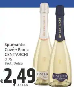 Paghi Poco Spumante Cuvée Blanc Cent'archi offerta