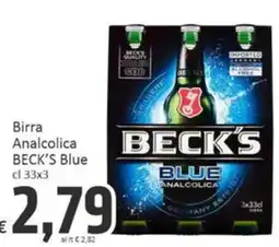 Paghi Poco Birra Analcolica BECK'S Blue offerta