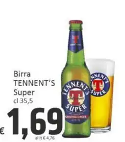 Paghi Poco Birra Tennent's Super offerta