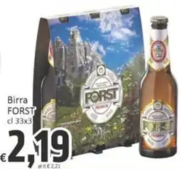 Paghi Poco Birra FORST offerta