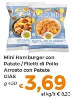 Tocal Mini Hamburger con Patate / Filetti di Pollo Arrosto con Patate GIAS offerta