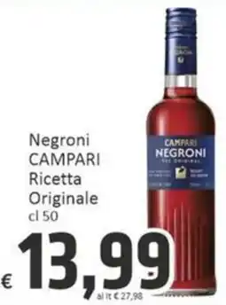 Paghi Poco Negroni Campari Ricetta Originale offerta