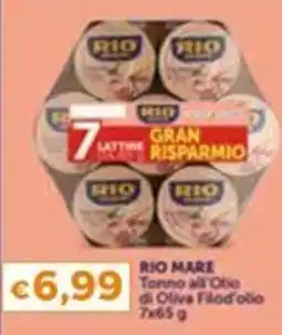 Tocal Rio Mare Tonno all'Olio di Oliva Filod'olio offerta