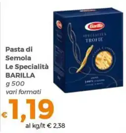 Tocal Pasta di Semola Le Specialità BARILLA offerta