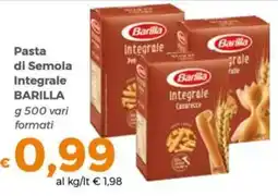 Tocal Pasta di Semola Integrale Barilla offerta