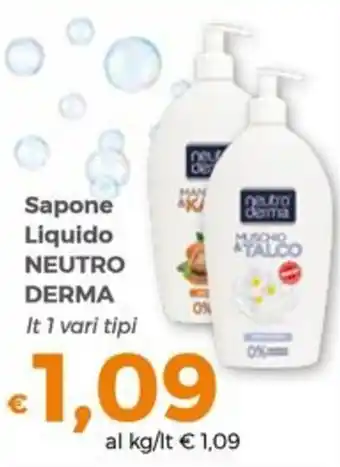 Tocal Sapone Liquido Neutro Derma offerta