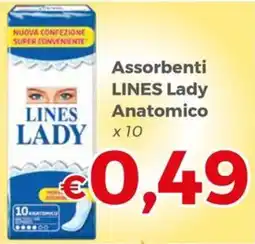 Tocal Assorbenti Lines Lady Anatomico offerta