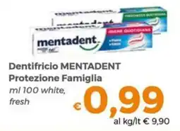 Tocal Dentifricio MENTADENT Protezione Famiglia offerta