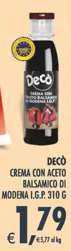 Deco Iperstore Decò crema con aceto balsamico di Modena I.G.P. offerta