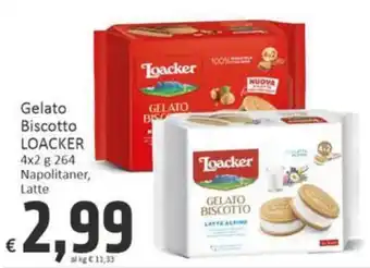 Paghi Poco Gelato Biscotto Loacker offerta